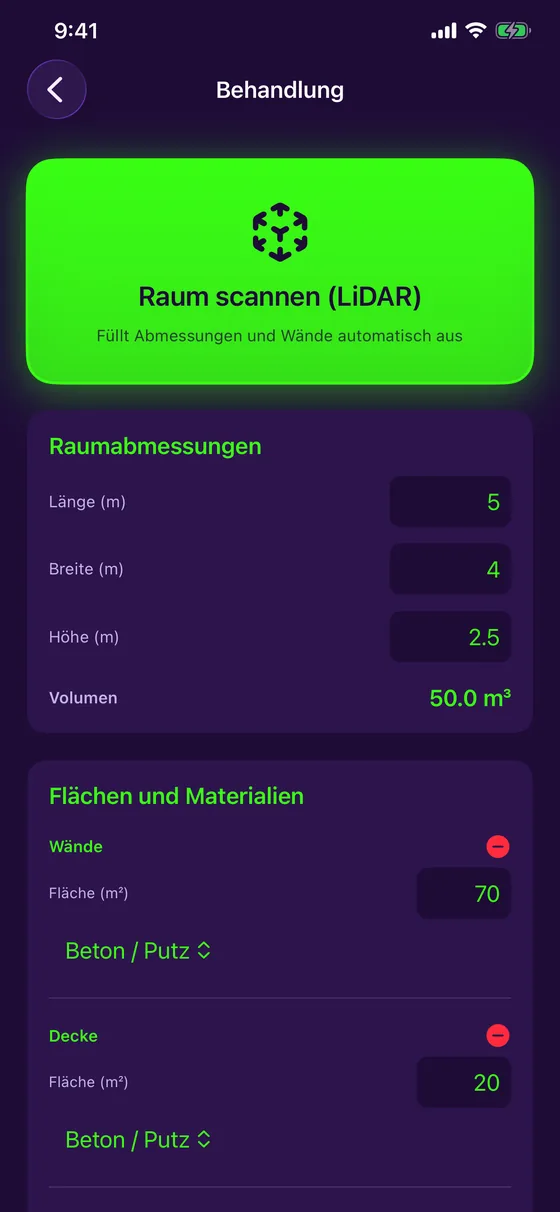 LiDAR-Raumscan