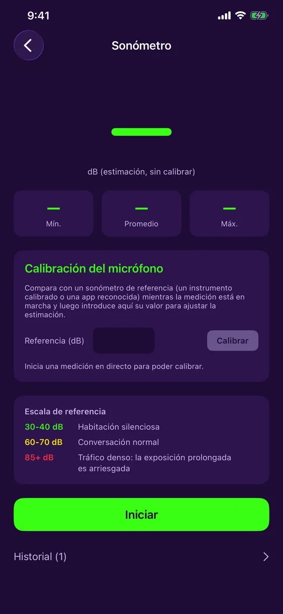 Sonómetro y calibración del micrófono